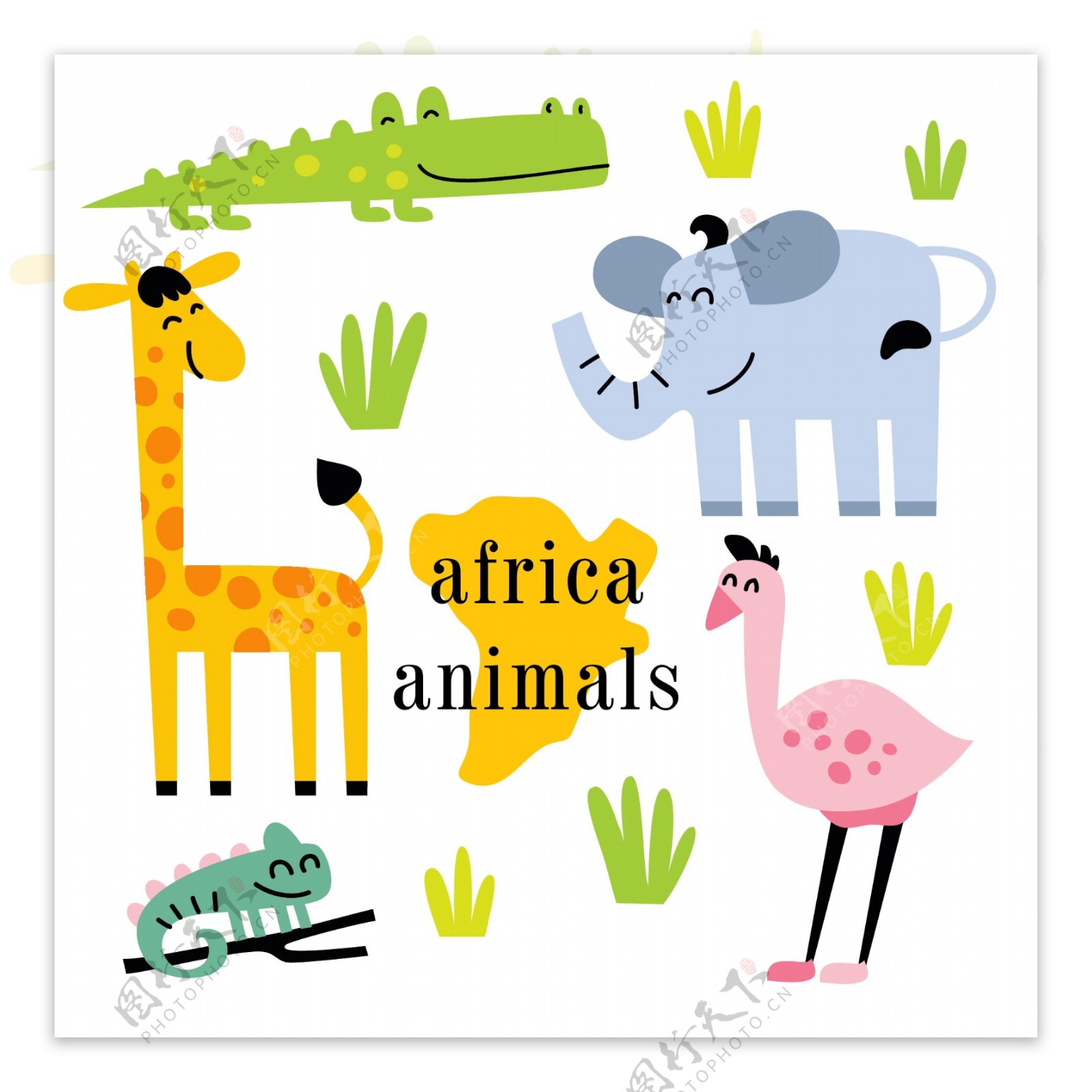 幼儿园的非洲动物
