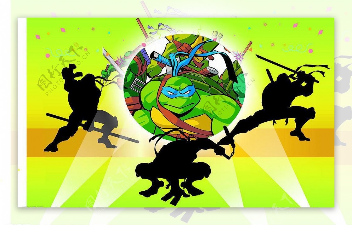 创意向量忍者龟图片