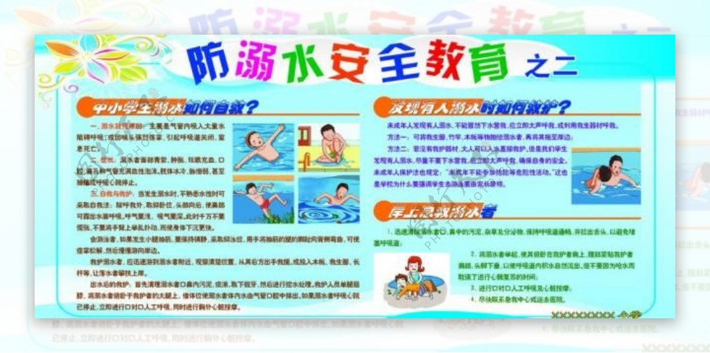 防溺水安全教育展板图片