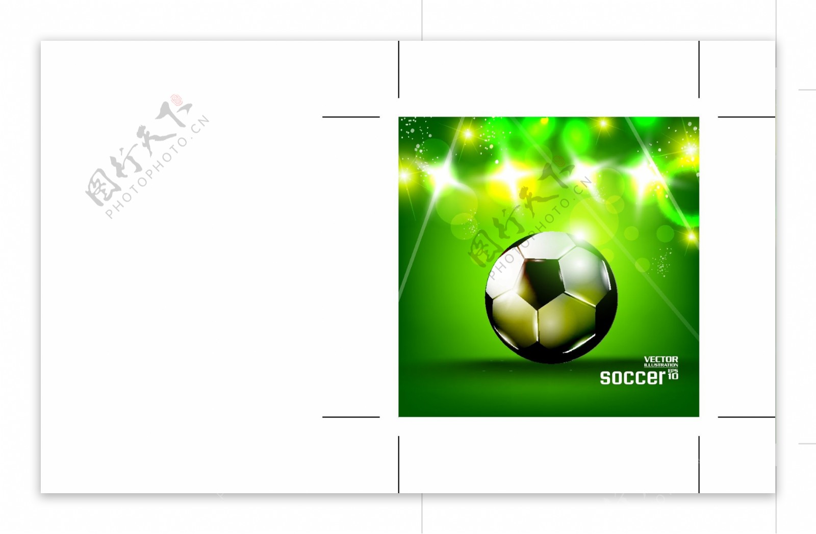 绿色动感光线足球背景图片