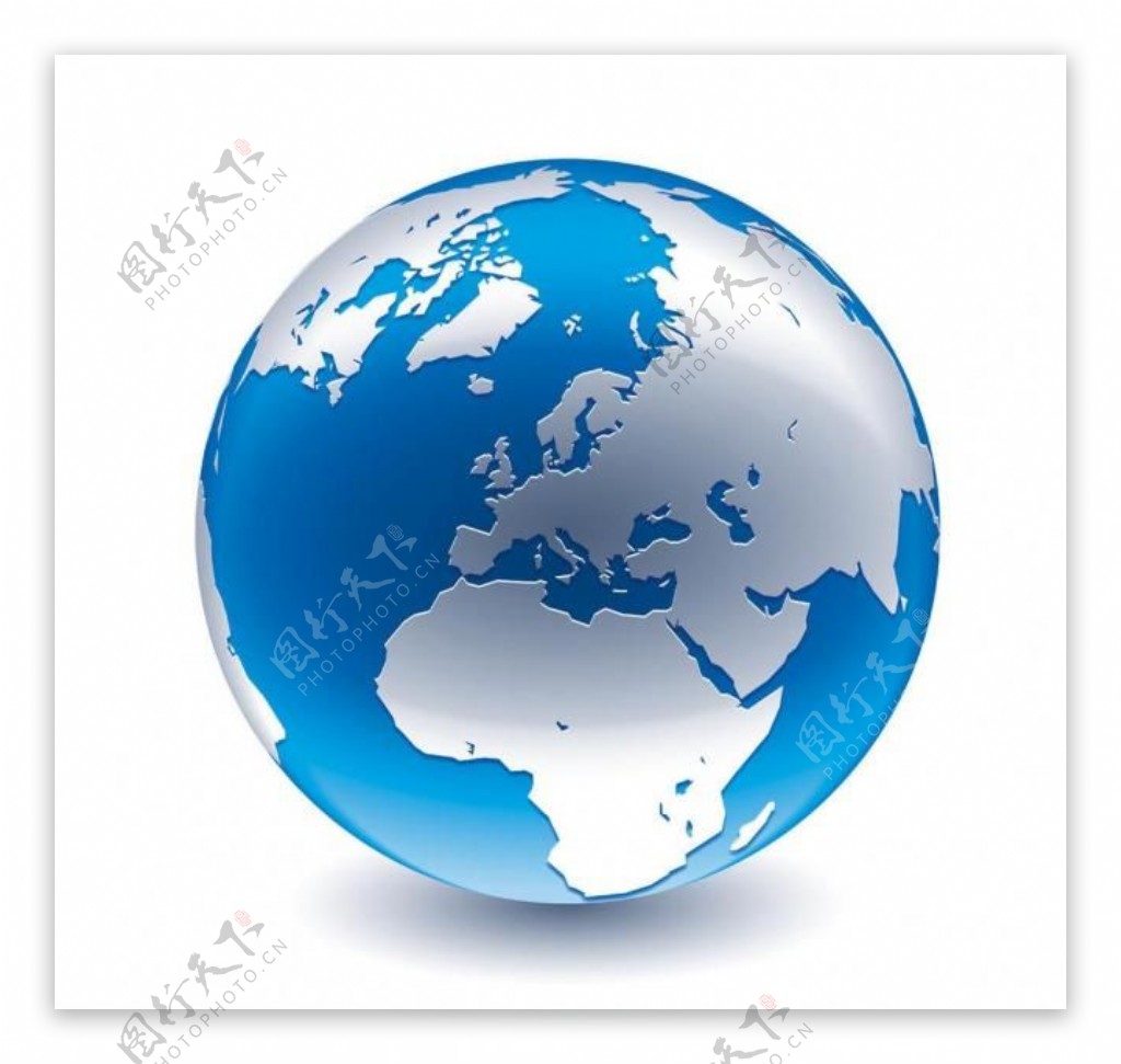 立体蓝色地球矢量素图片