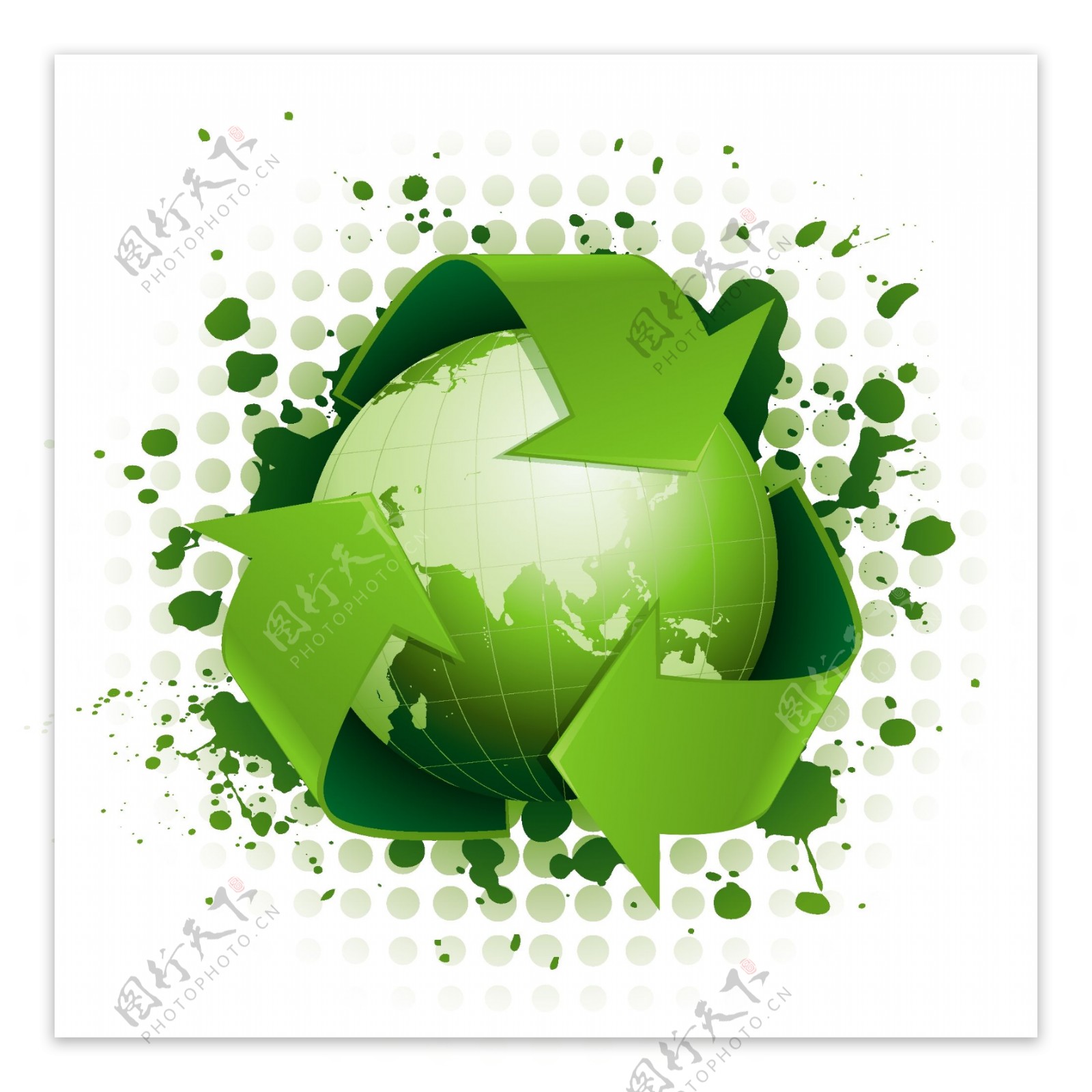 绿色地球环保矢量素材