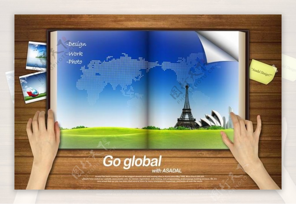 全球商务旅游海报PSD分层素