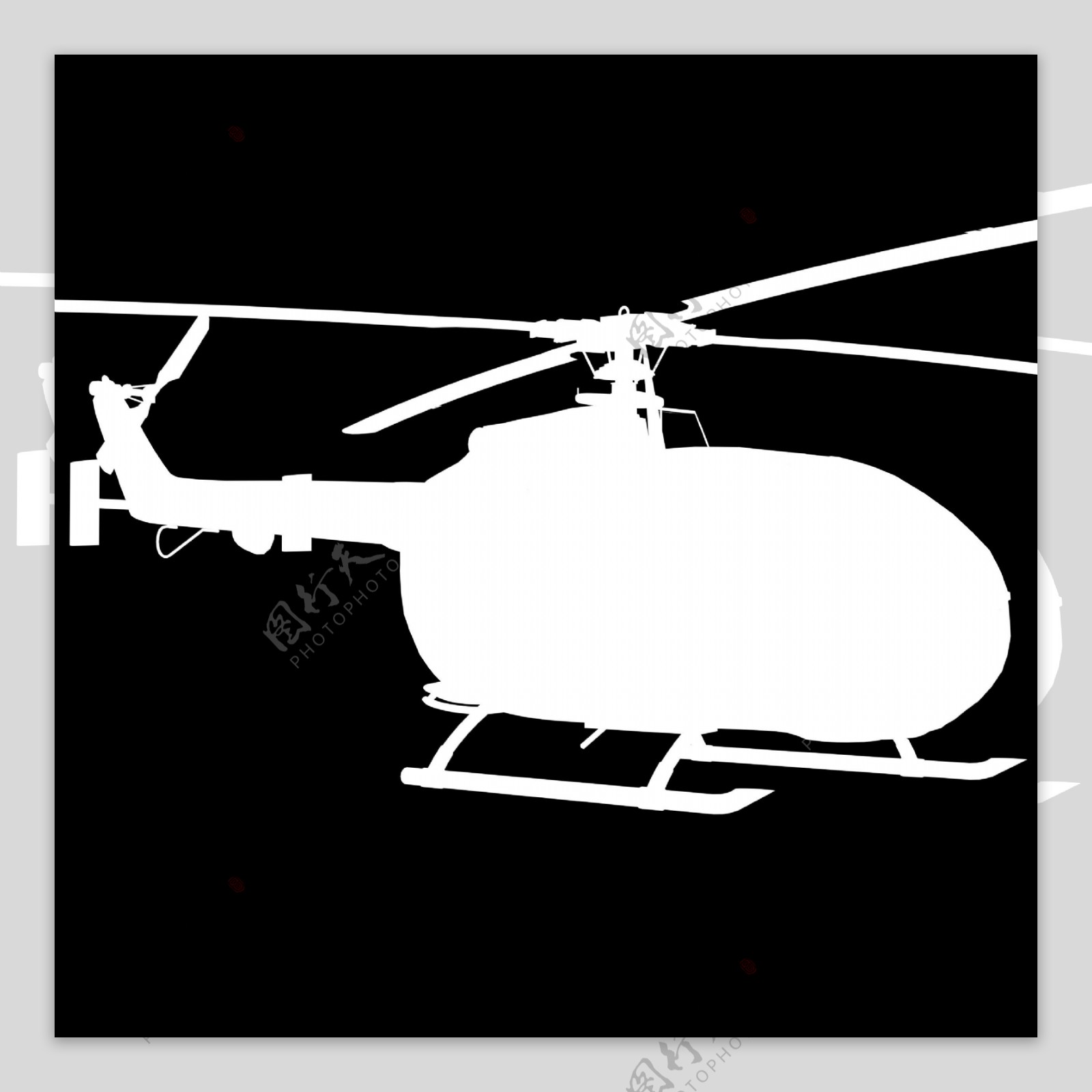 直升飞机3dmax飞机模型素材9