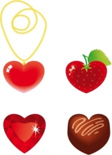 心形的金项链钻石和巧克力的草莓