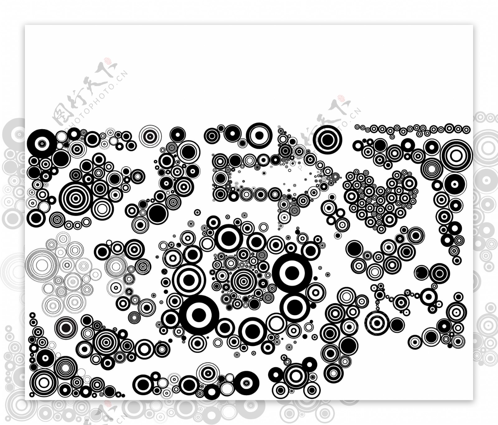 黑色和白色的设计元素系列矢量素材10循环模式
