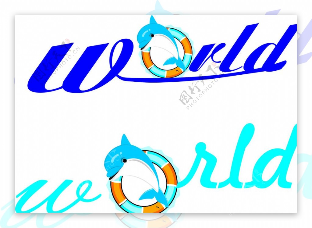 水世界标志海豚标志图片