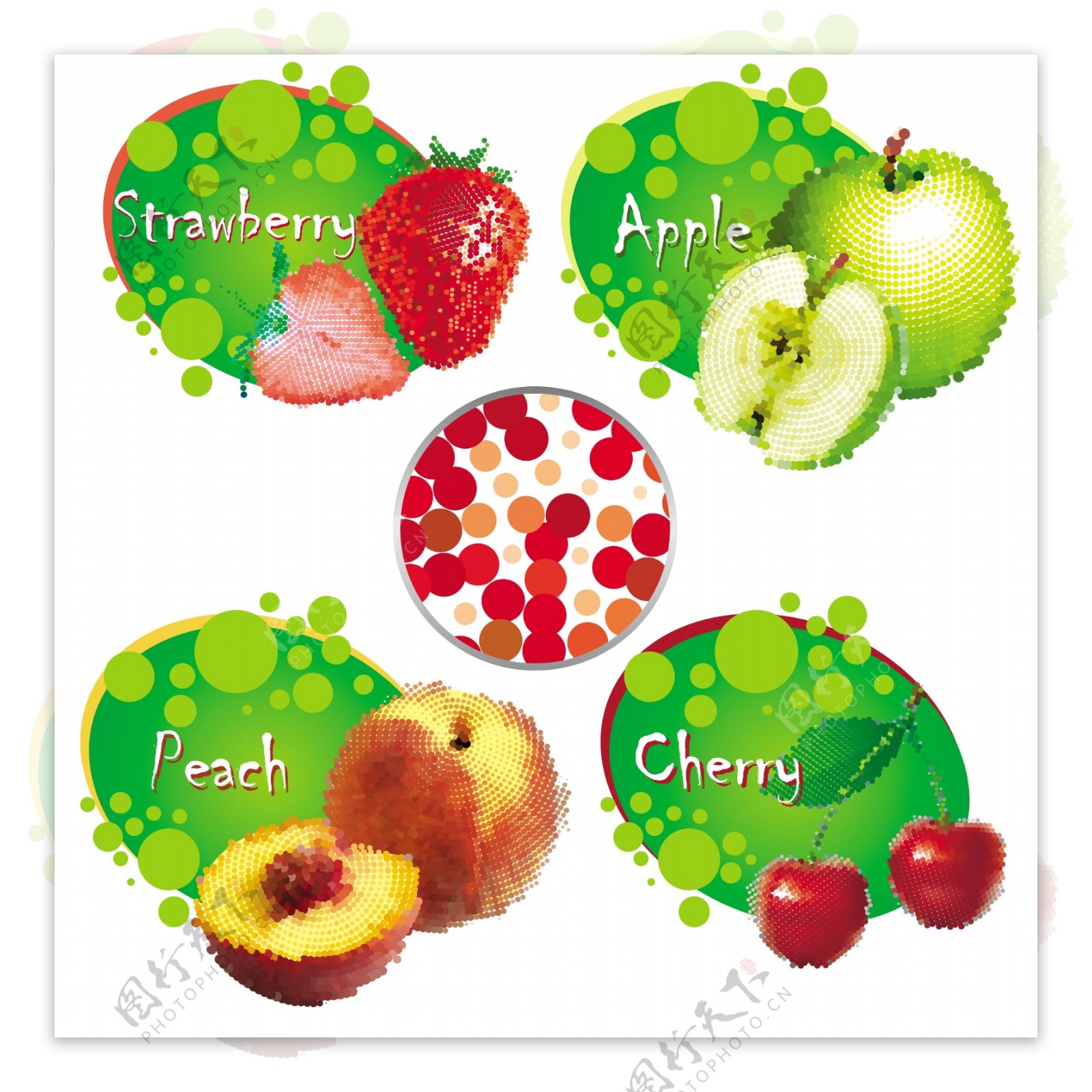水果标签矢量素材图片