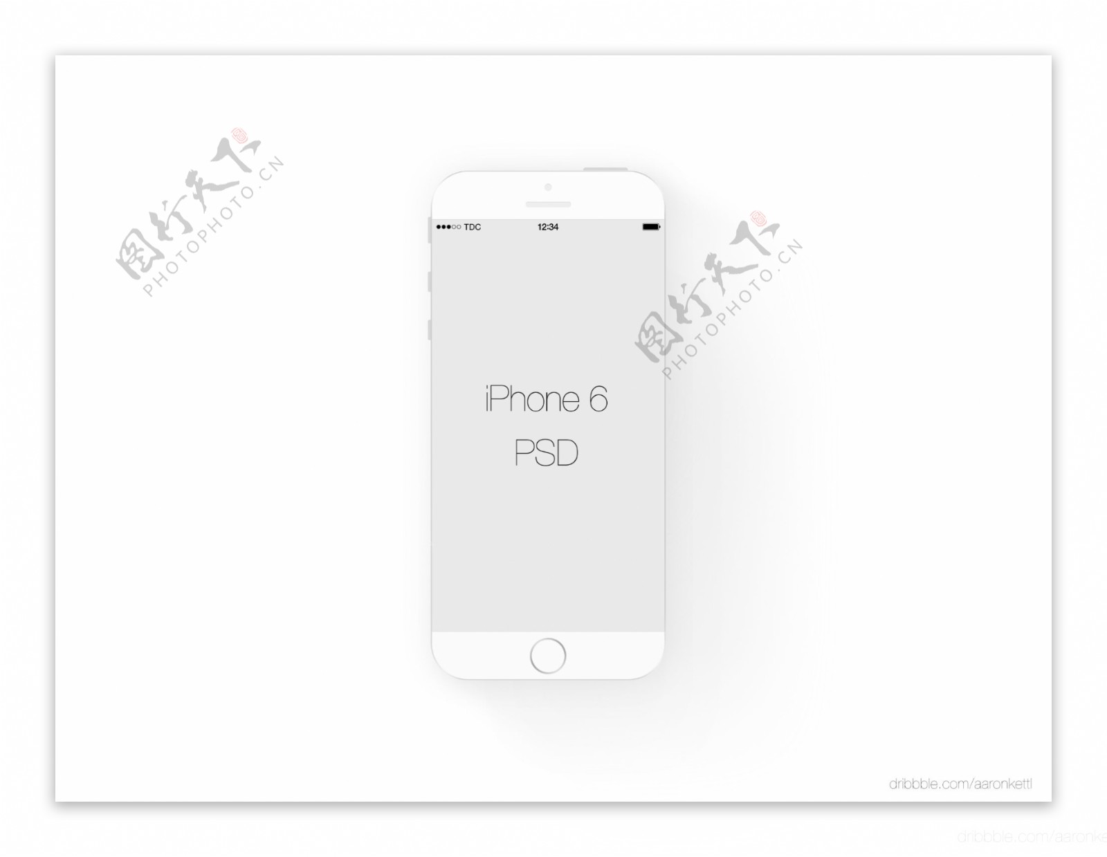 白色iPhone6平的PSD样机