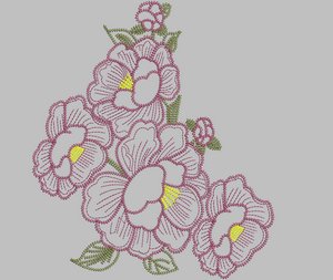 绣花植物花卉色彩灰色粉红色免费素材