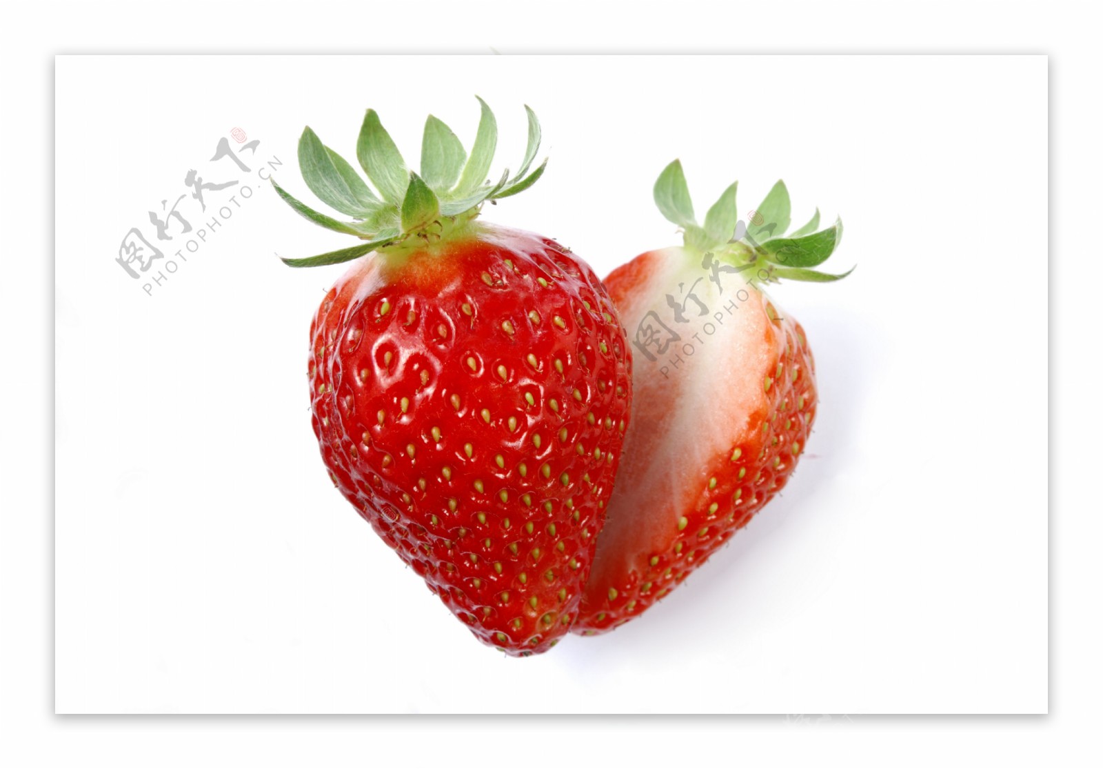 草莓新鲜水果高清细节素材切开