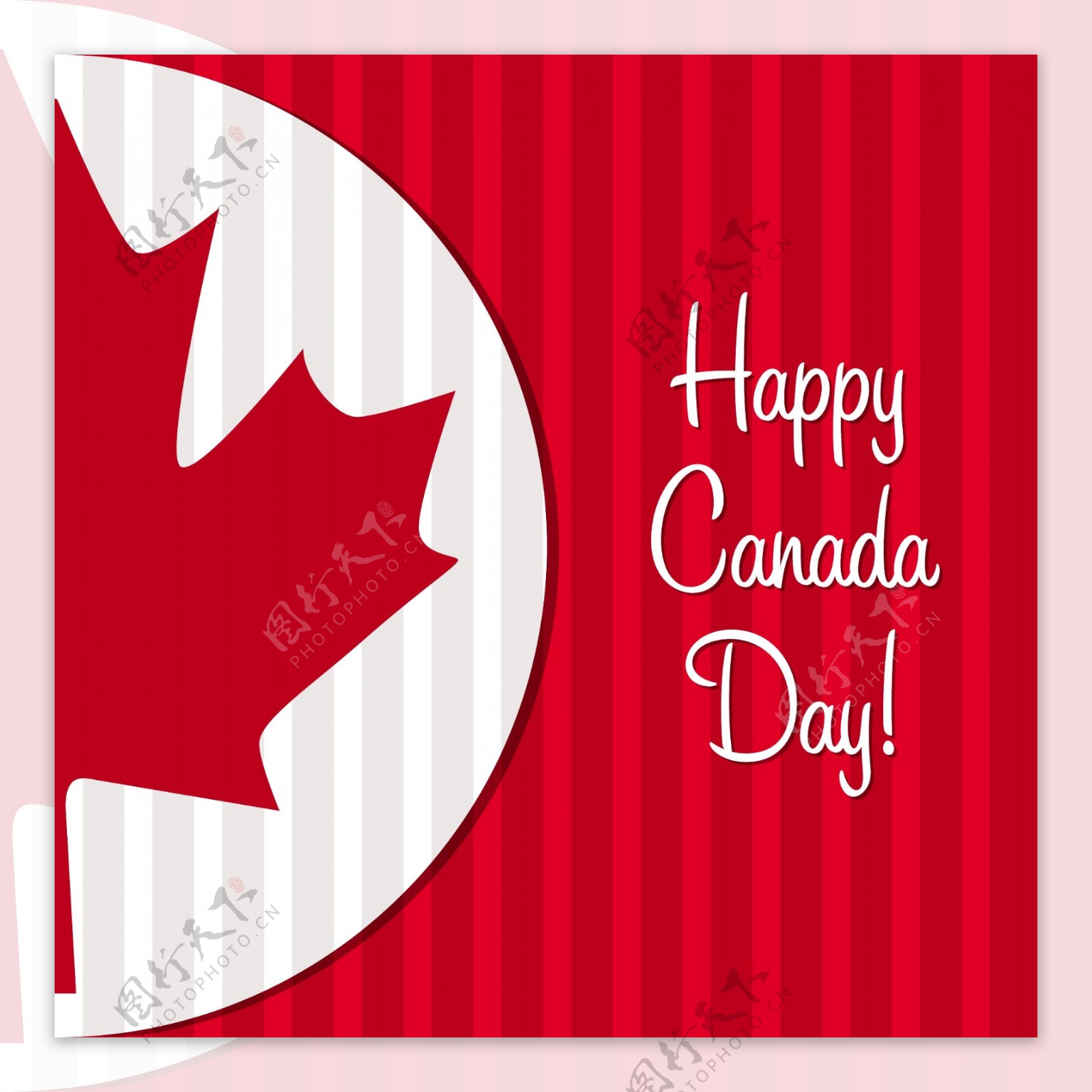 加拿大国庆日快乐枫叶卡的矢量格式