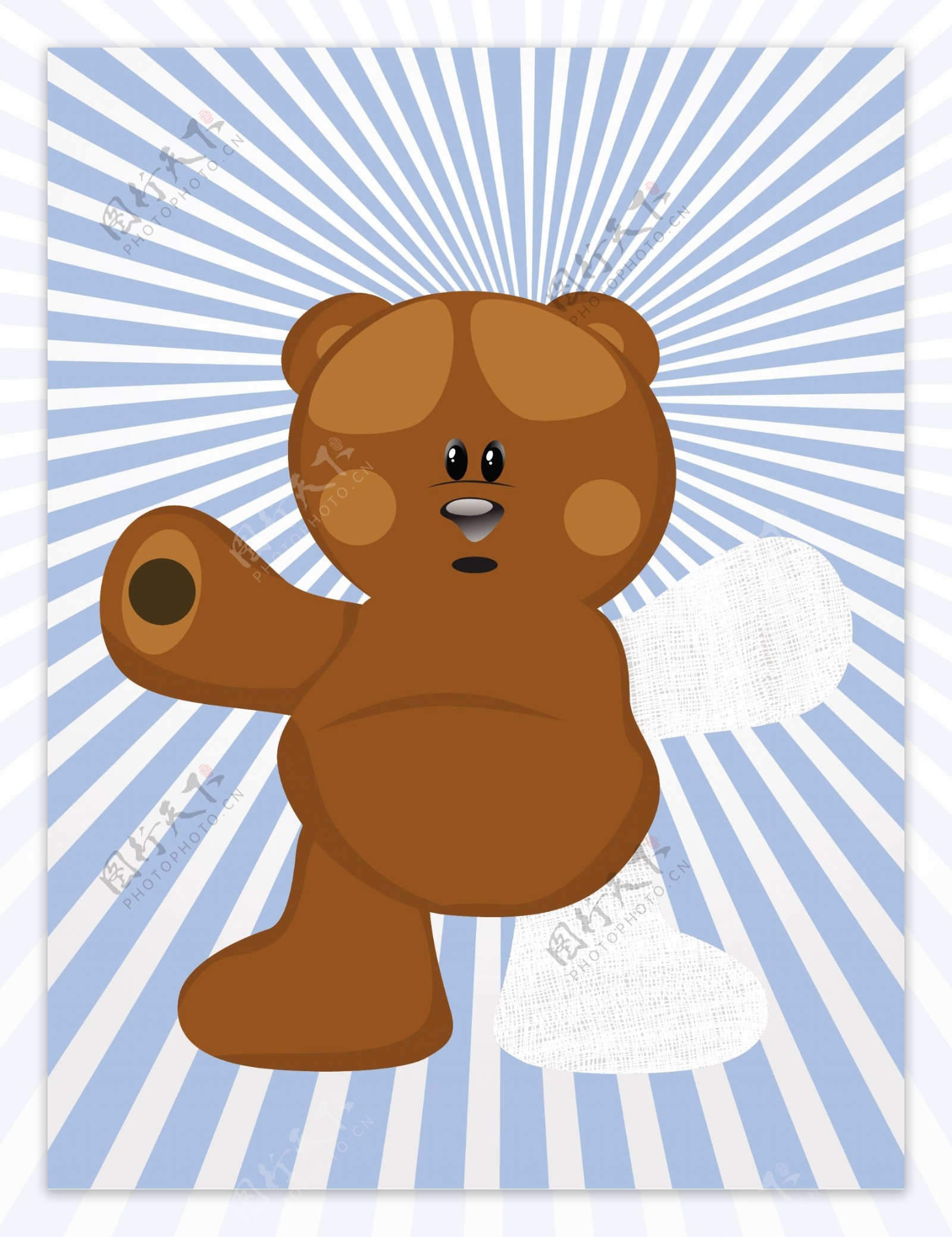 受伤的泰迪熊的背景