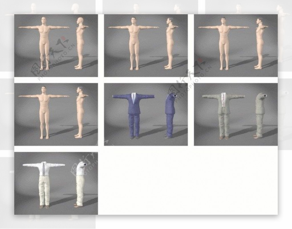 人物男性3d模型素材人物模型素材免费下载人体模型5