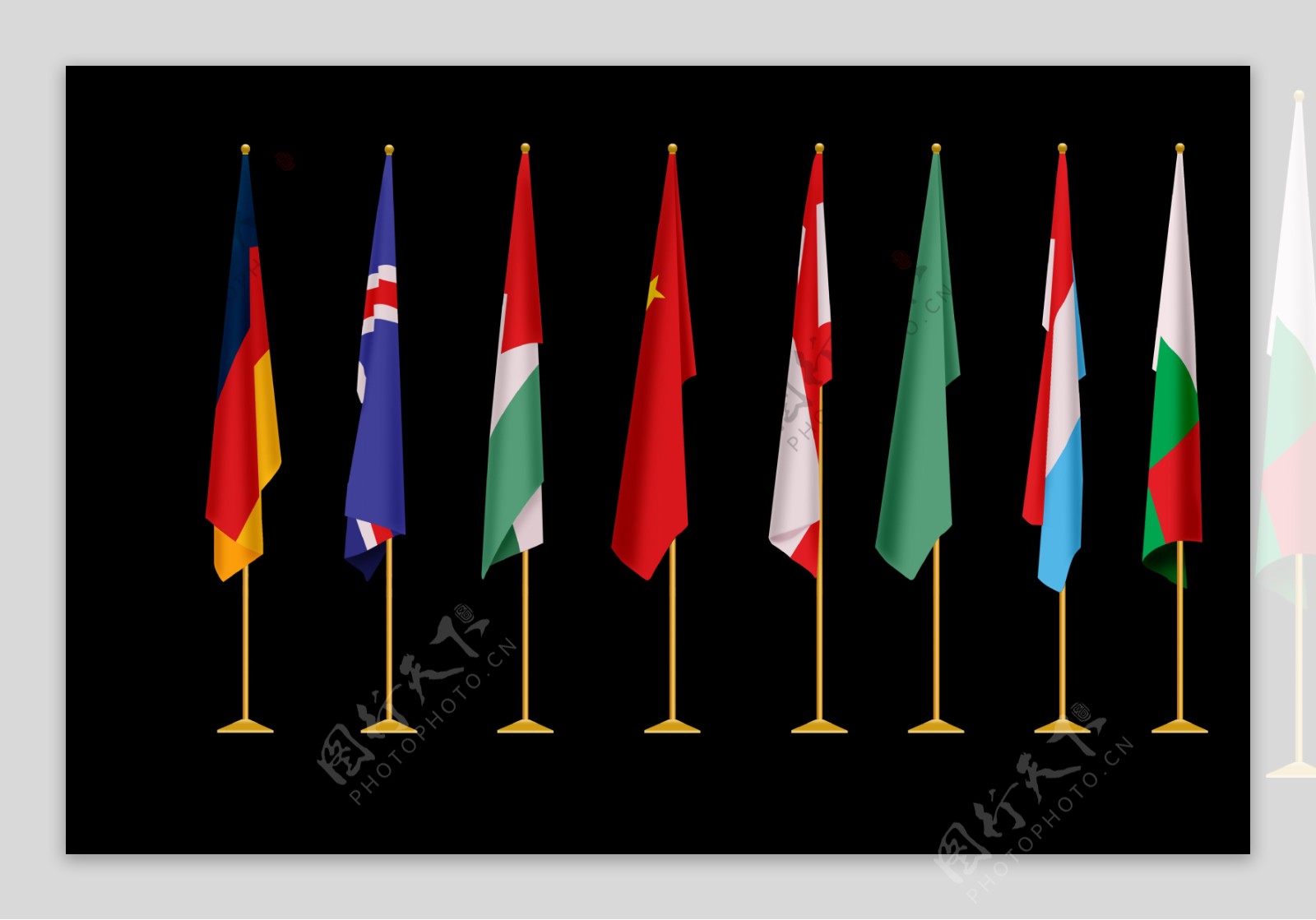 会议室世界国旗图片
