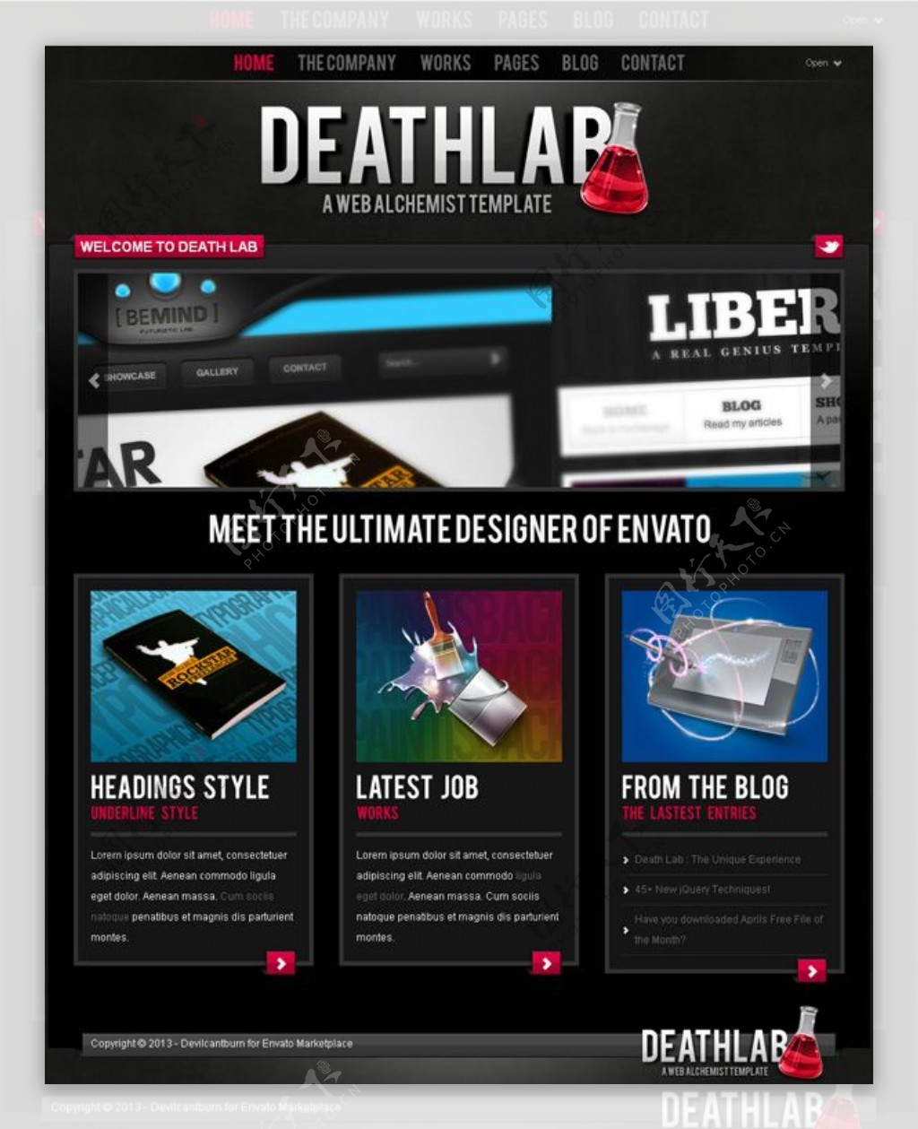 死亡实验室网页模板CSS