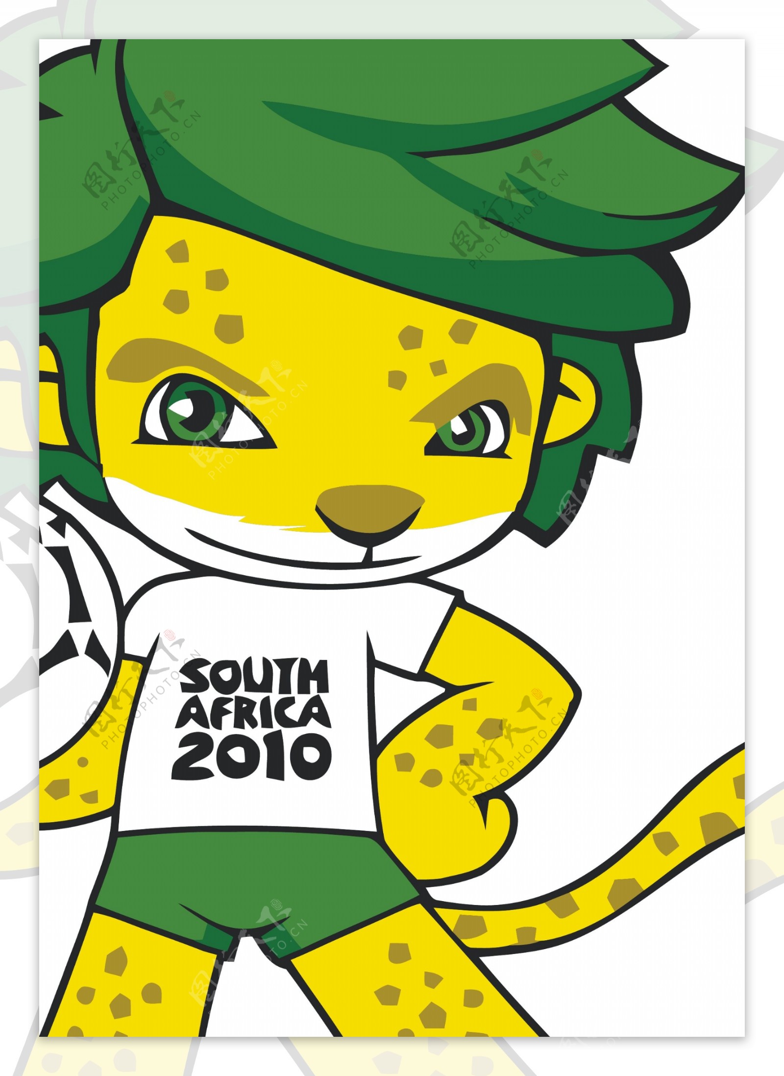 2010南非世界杯吉祥物矢量素材