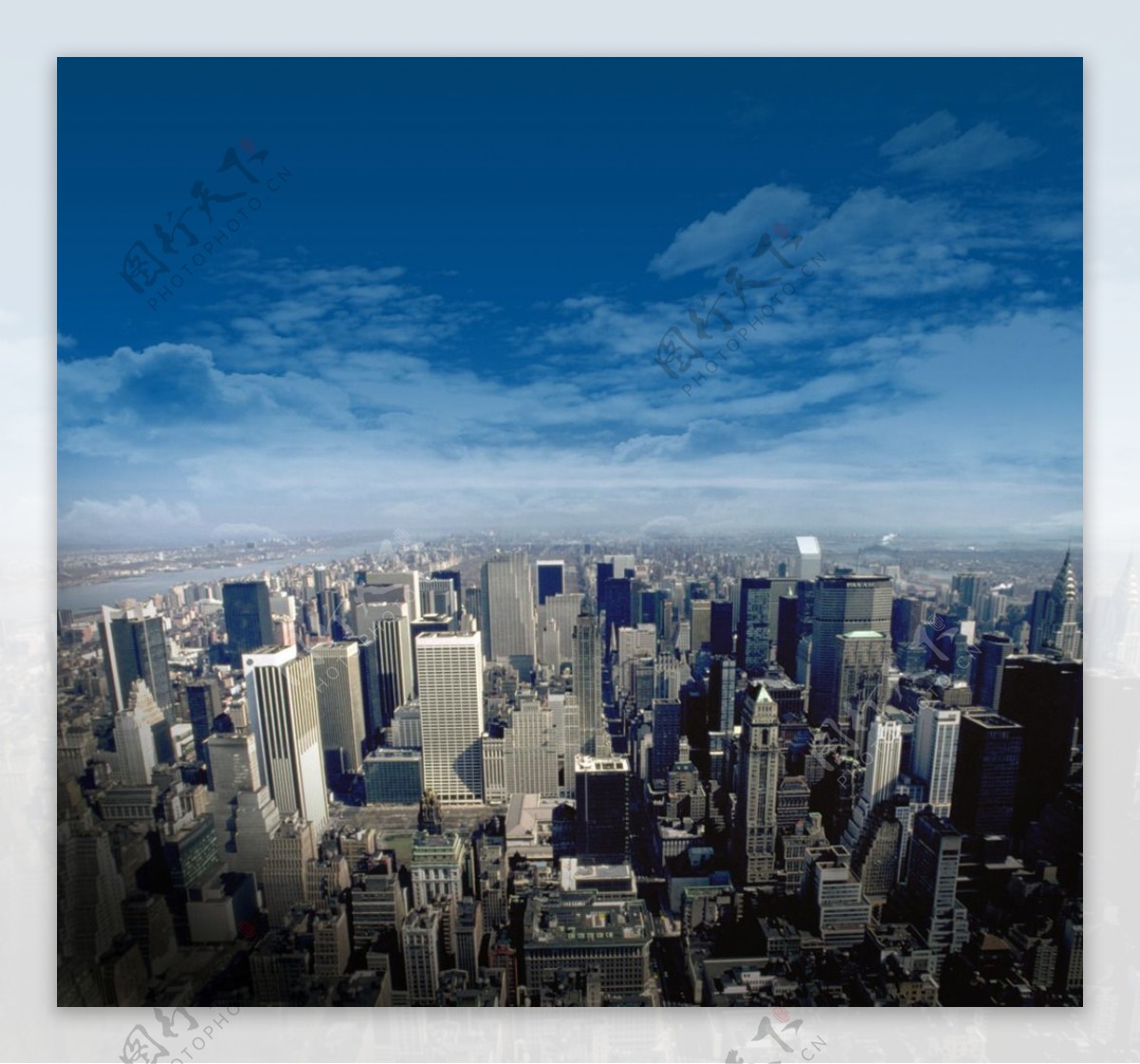 城市高空照片合成素材海报