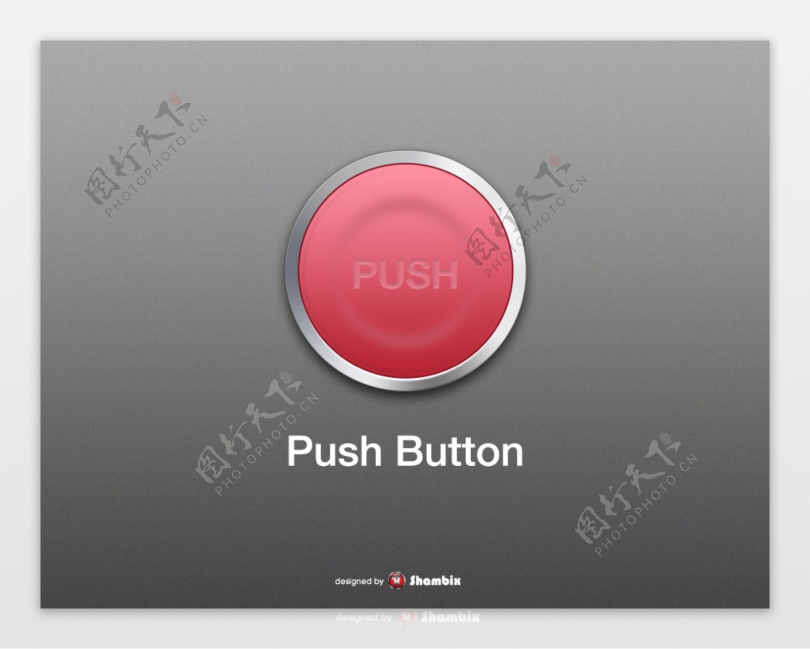简单的圆形按钮PSD