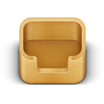 2像素完美的木制的收件箱邮件图标集