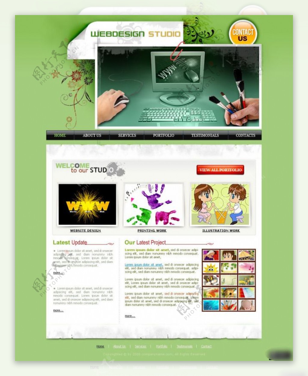 卡通教育网页设计
