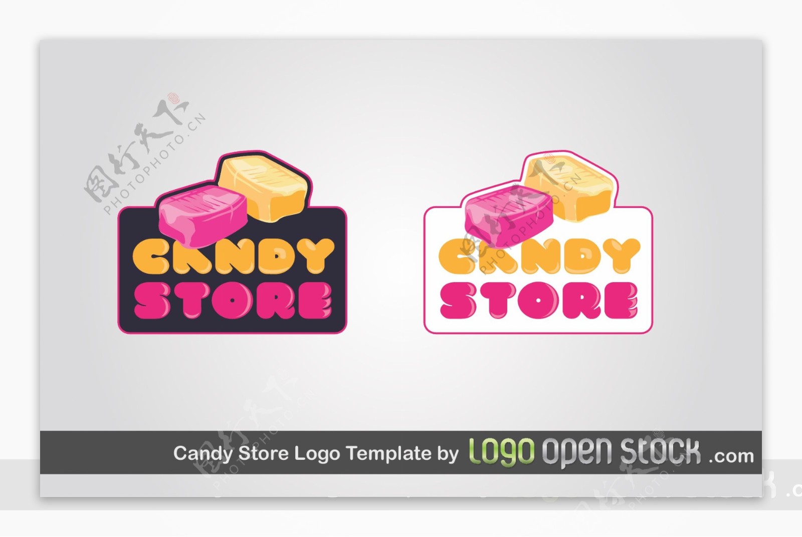 糖果店的logo模板