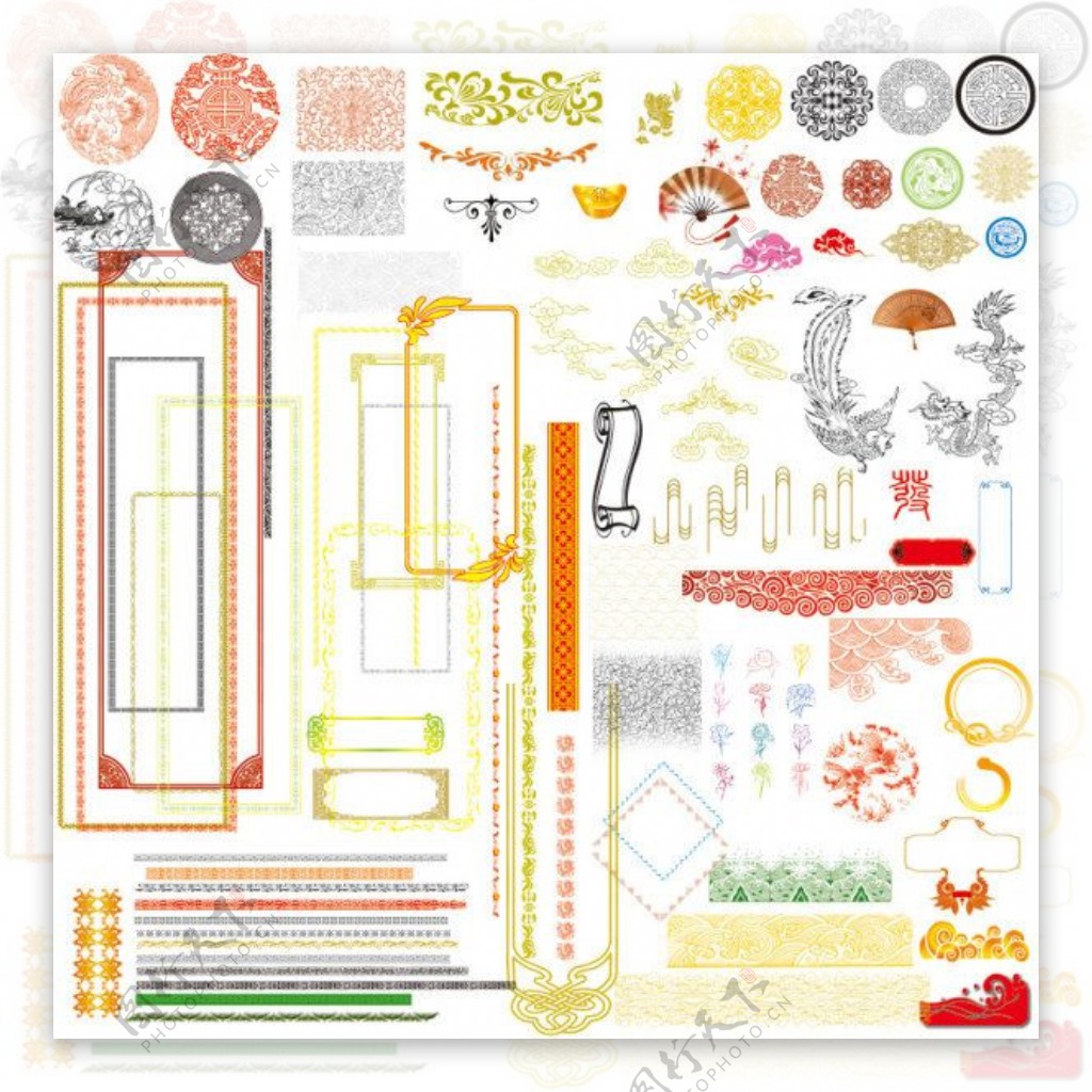 传统花边集合PSD分层素材