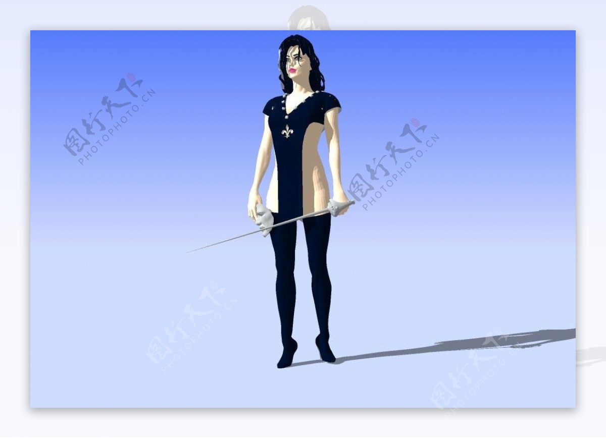 女剑客3D模型