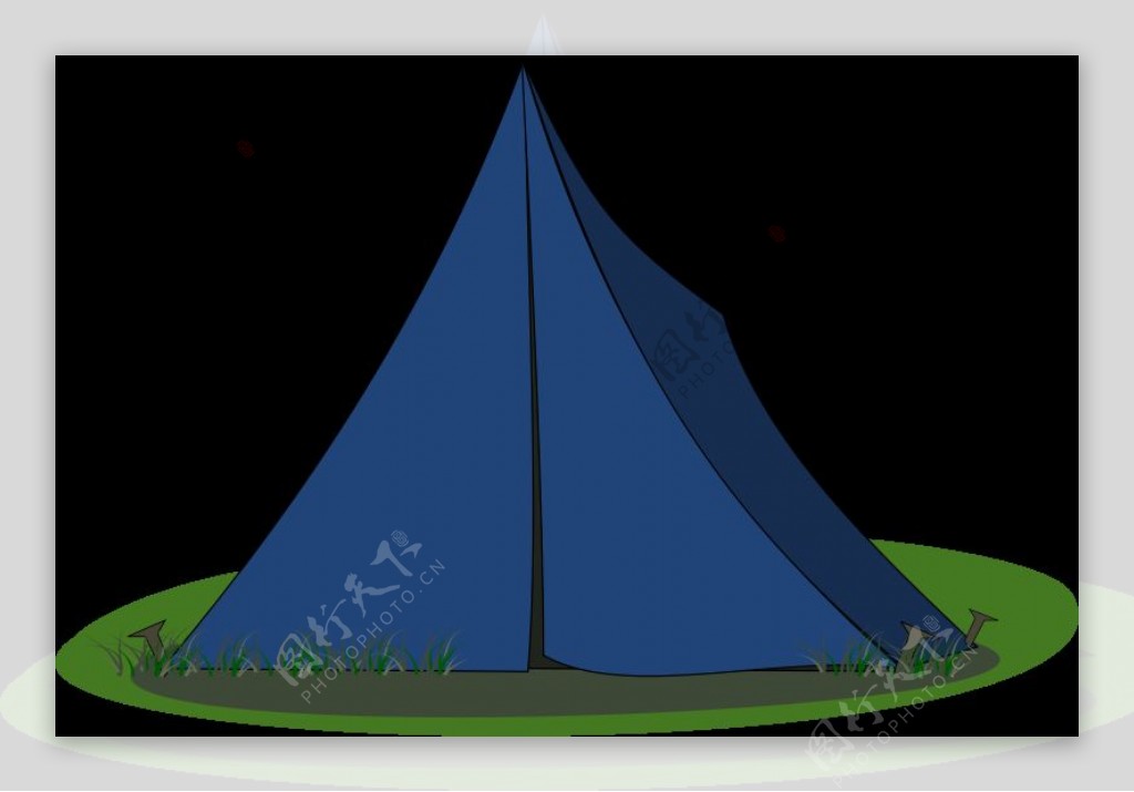 蓝色山脊的帐篷