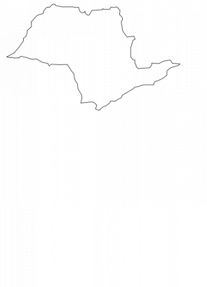 圣保罗州地图矢量图像