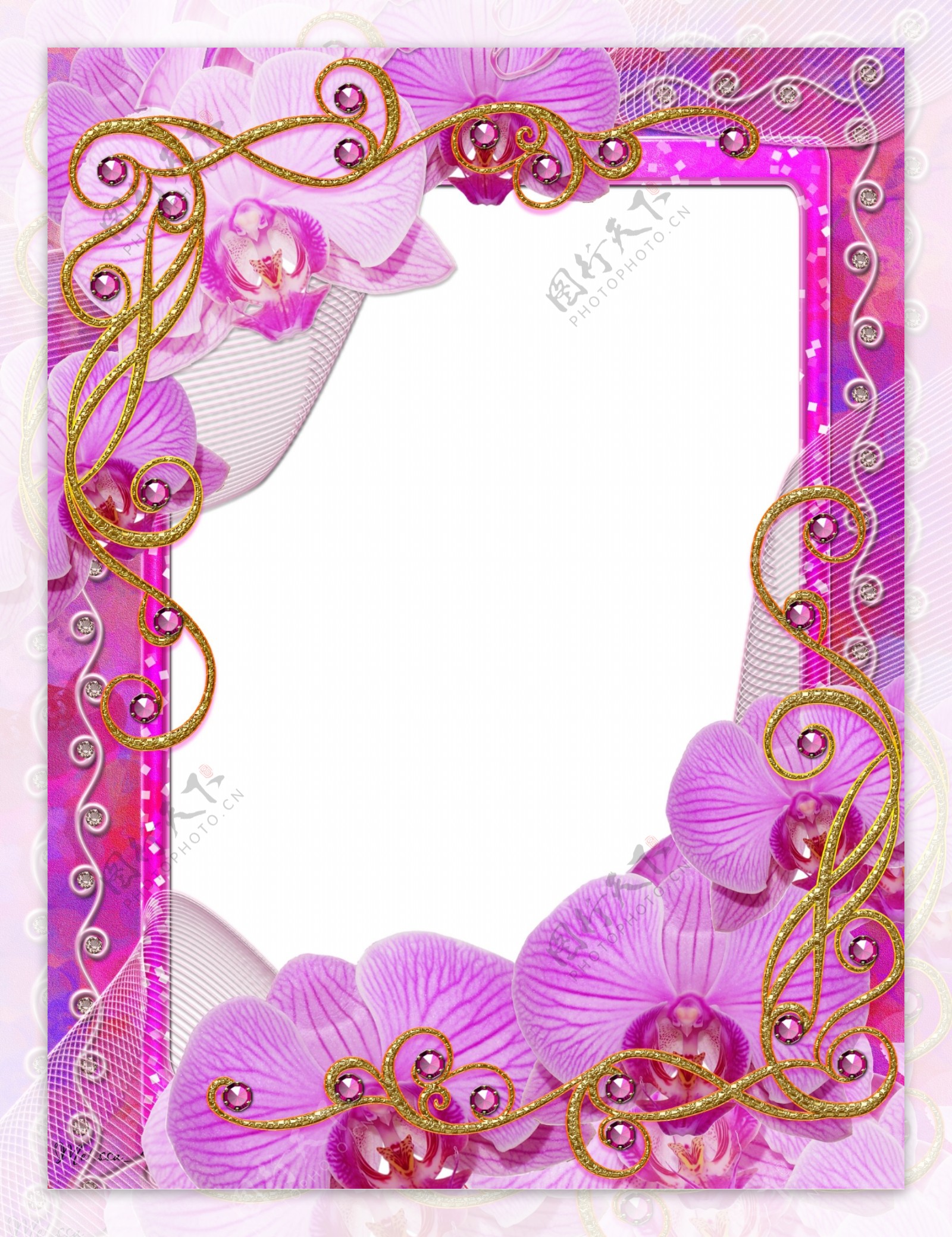 粉色梦幻相框图片