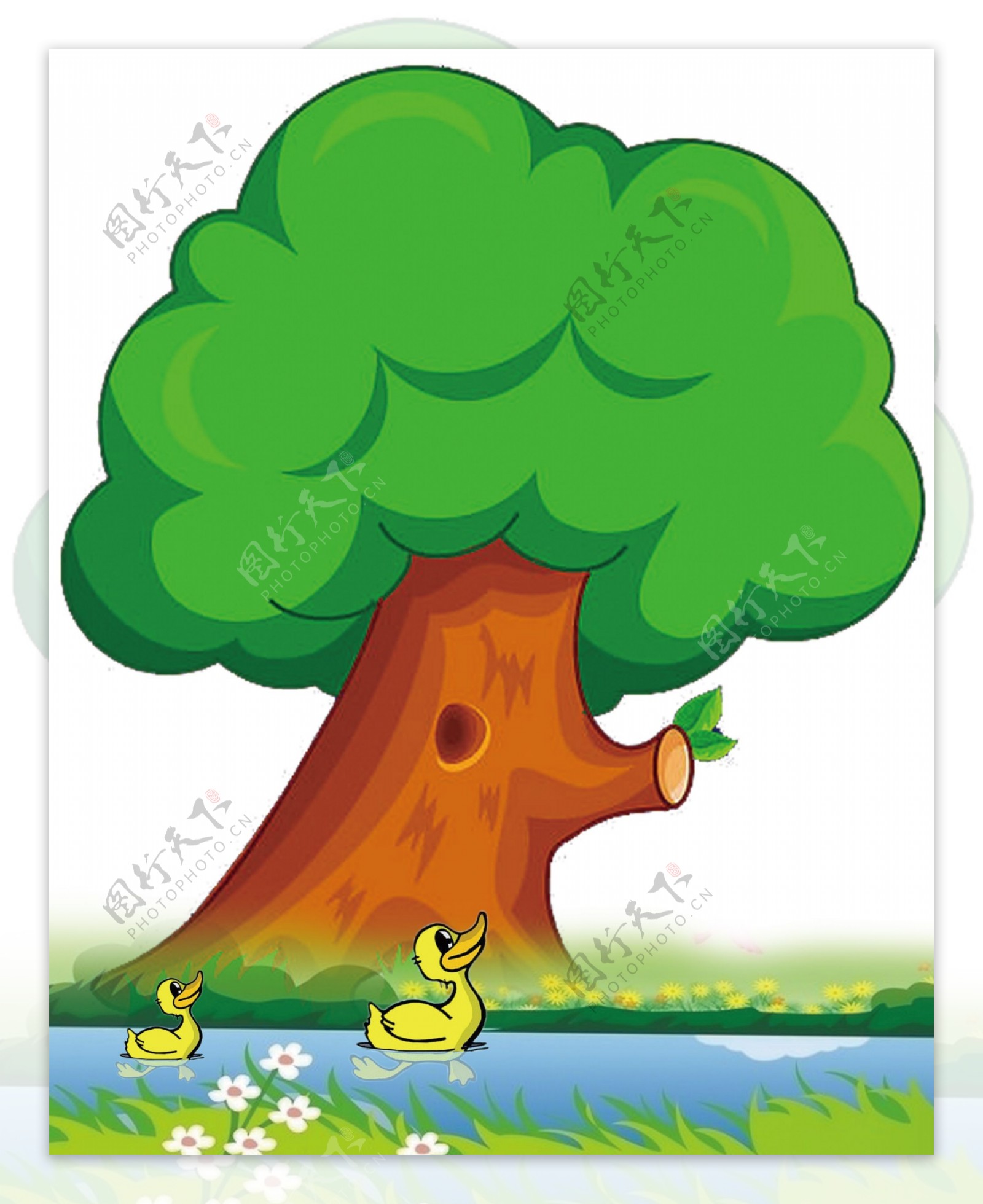 幼儿园卡通树图片