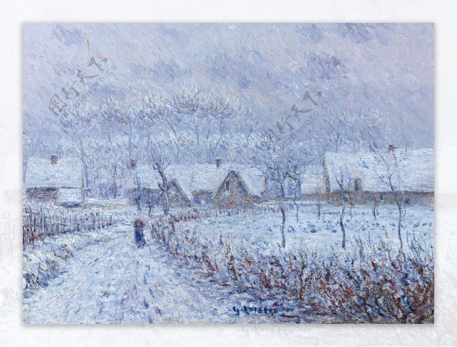 GustaveLoiseauWindwithSnow24March1899SaintCyrduVaudreuil1899画家风景画静物油画建筑油画装饰画