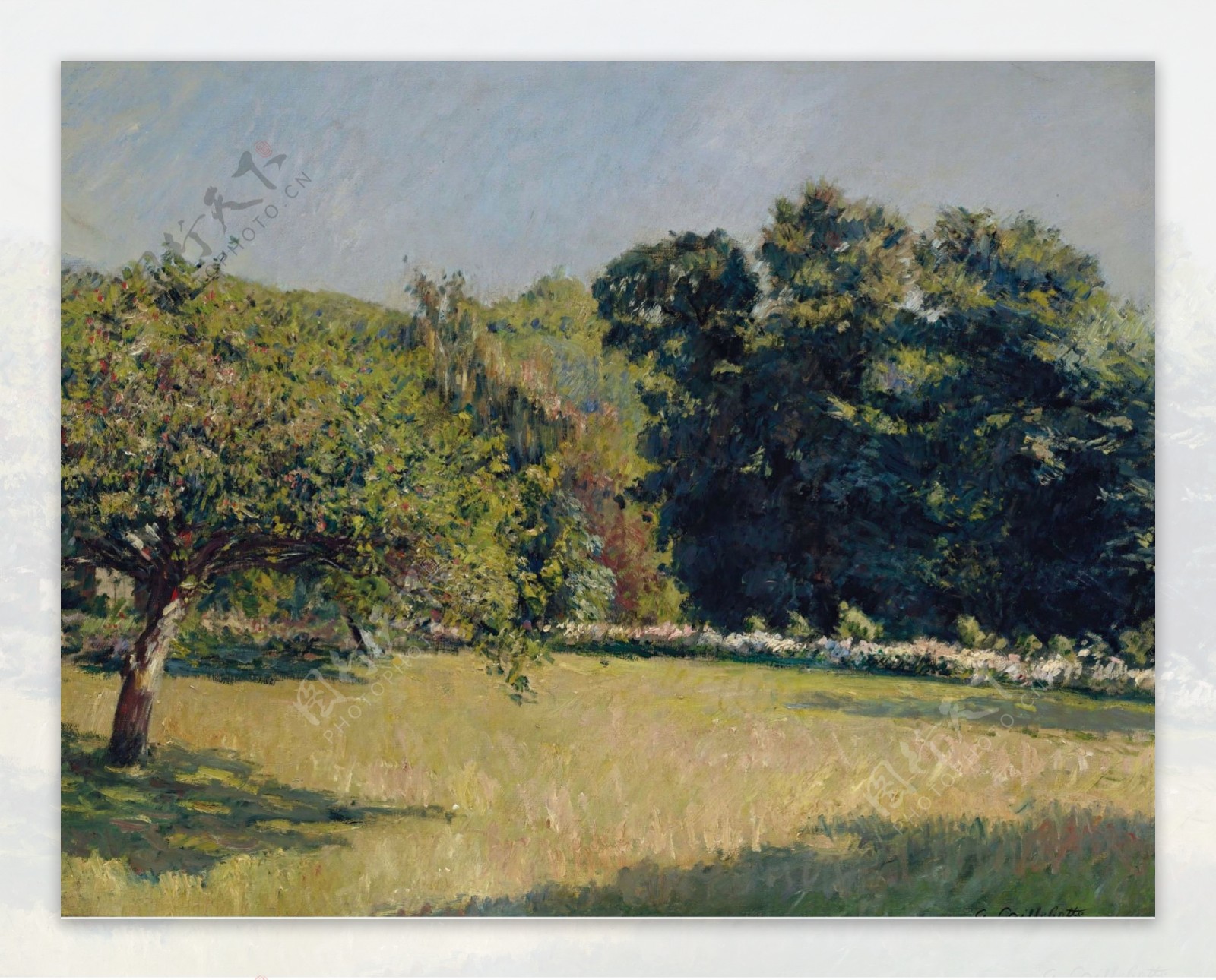 GustaveCaillebotteTheGardenatTrouville1882大师画家风景画静物油画建筑油画装饰画