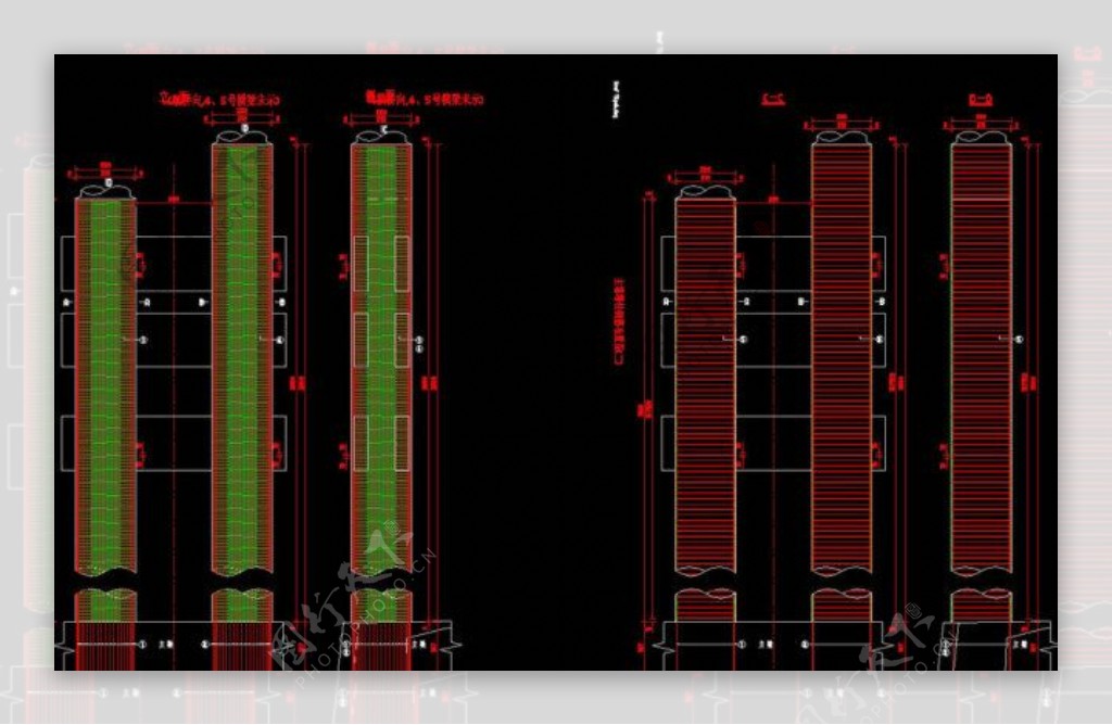 主塔塔柱钢筋CAD图纸