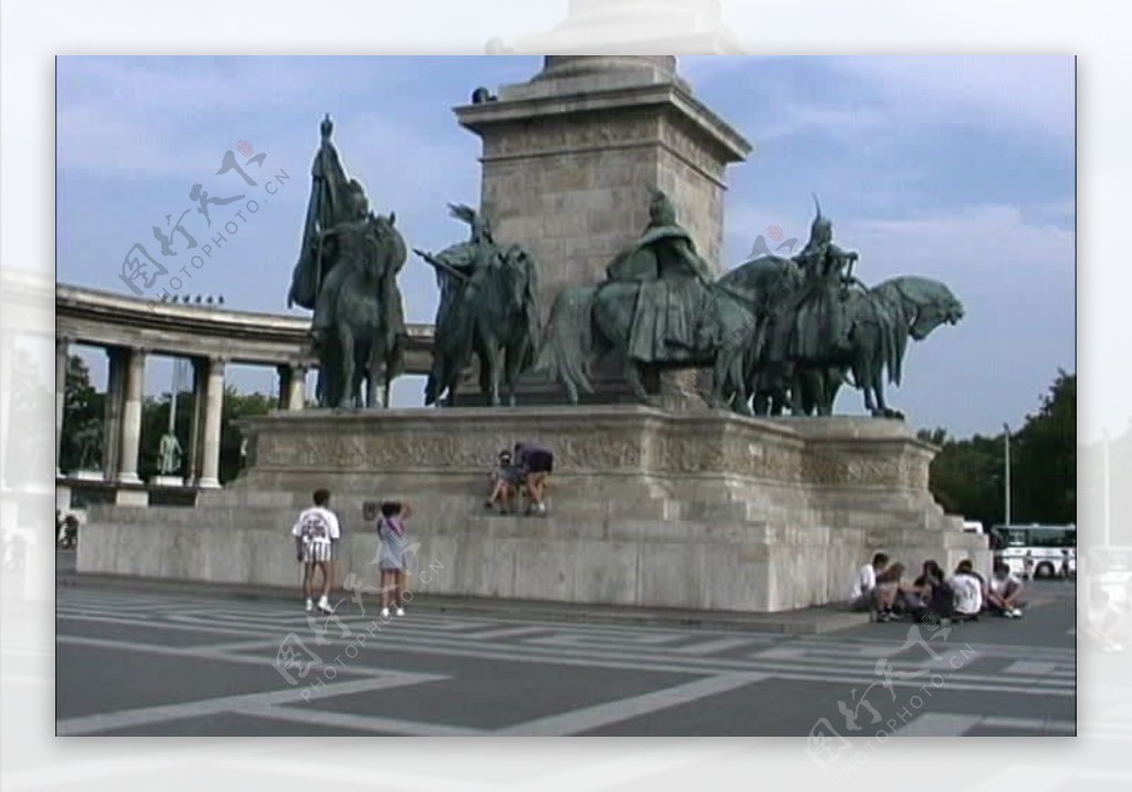 布达佩斯的国王雕像中央欧洲股票的录像视频免费下载