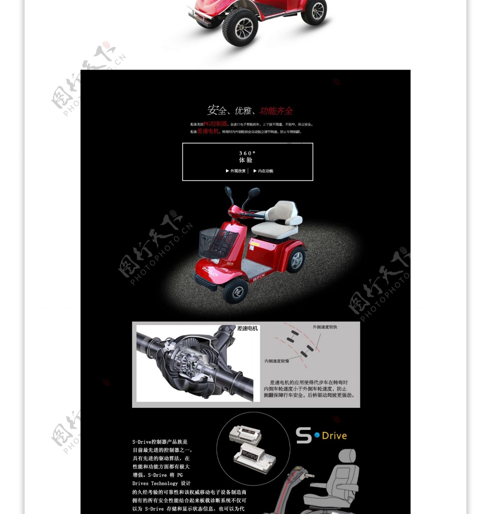 淘宝高大上简洁黑色背景车子公司网站设计