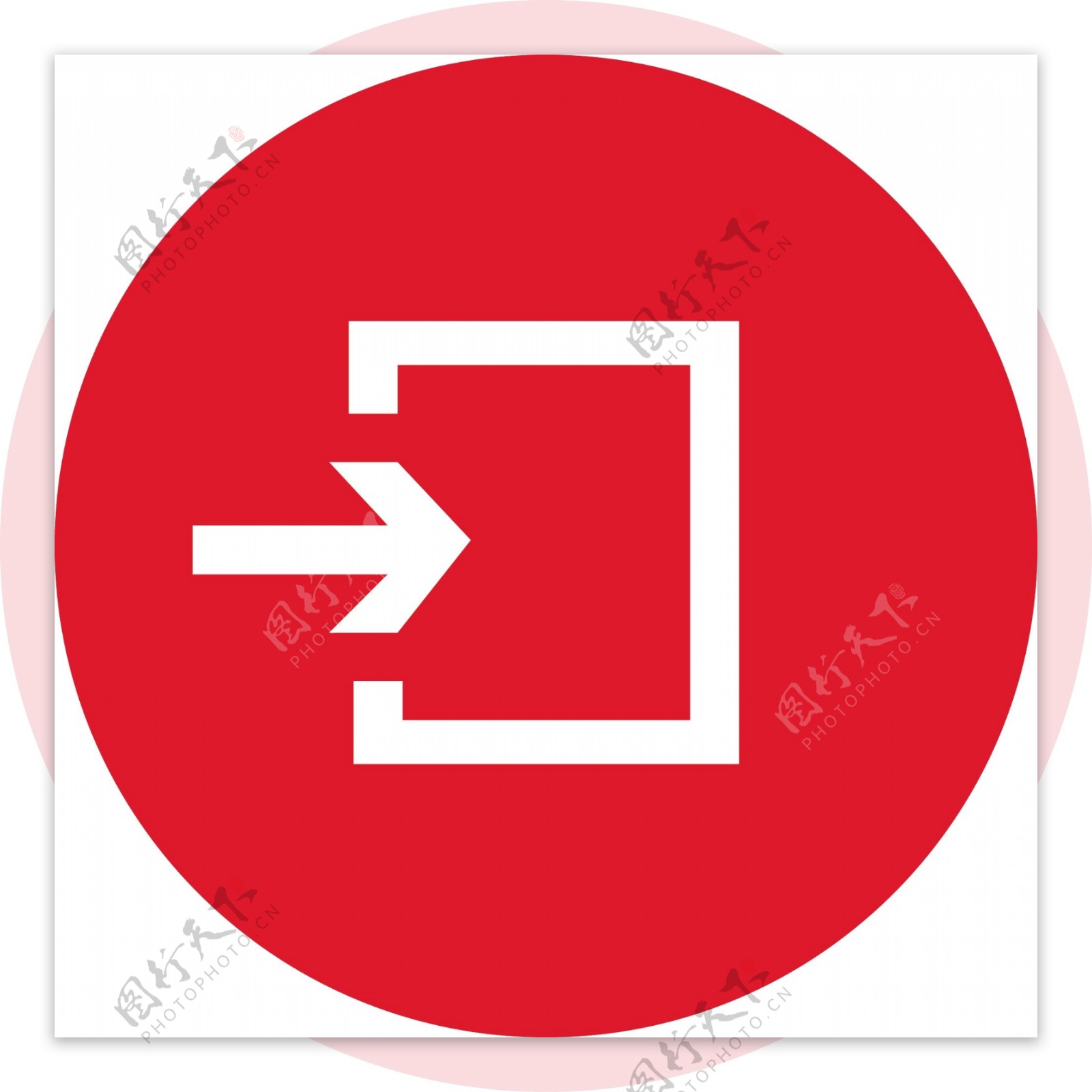 红色箭头标志图标素材