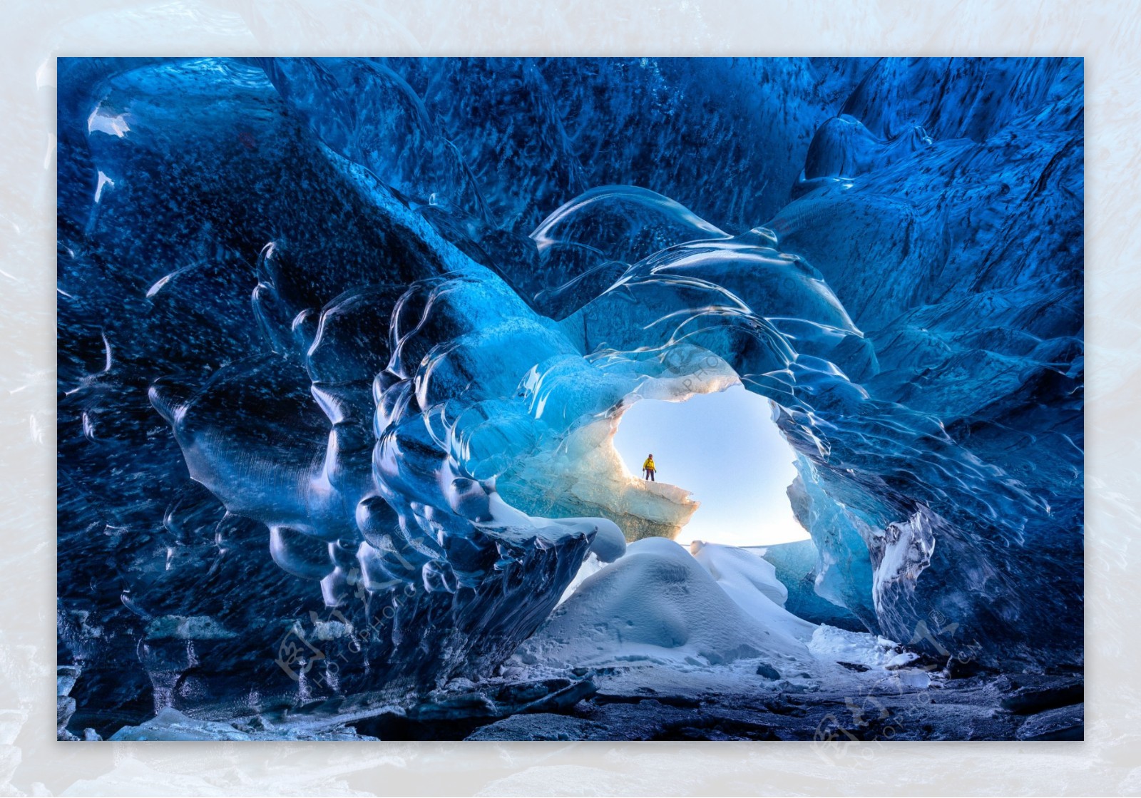 南极蓝冰冰洞风景