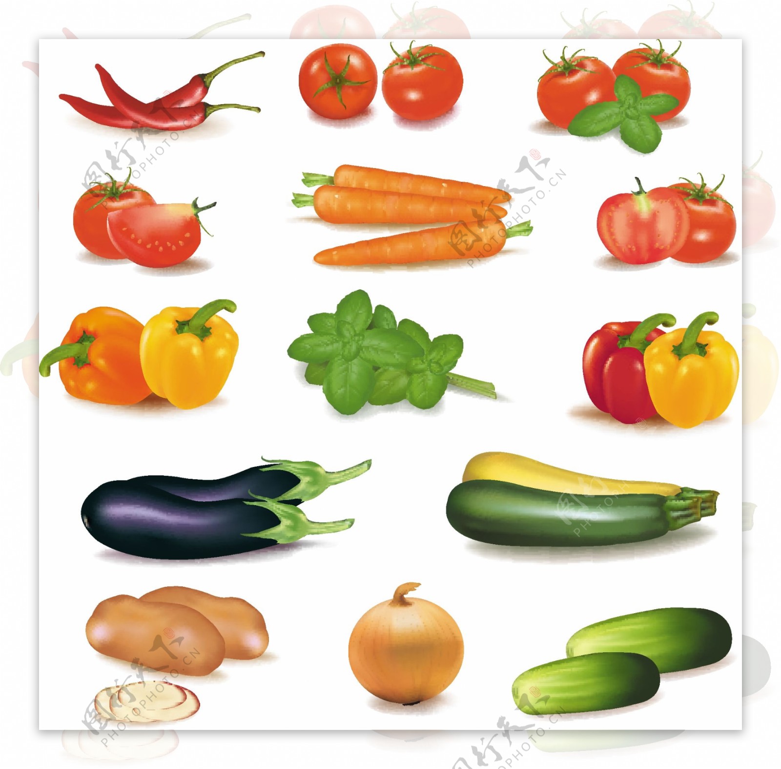 手绘蔬菜矢量图片