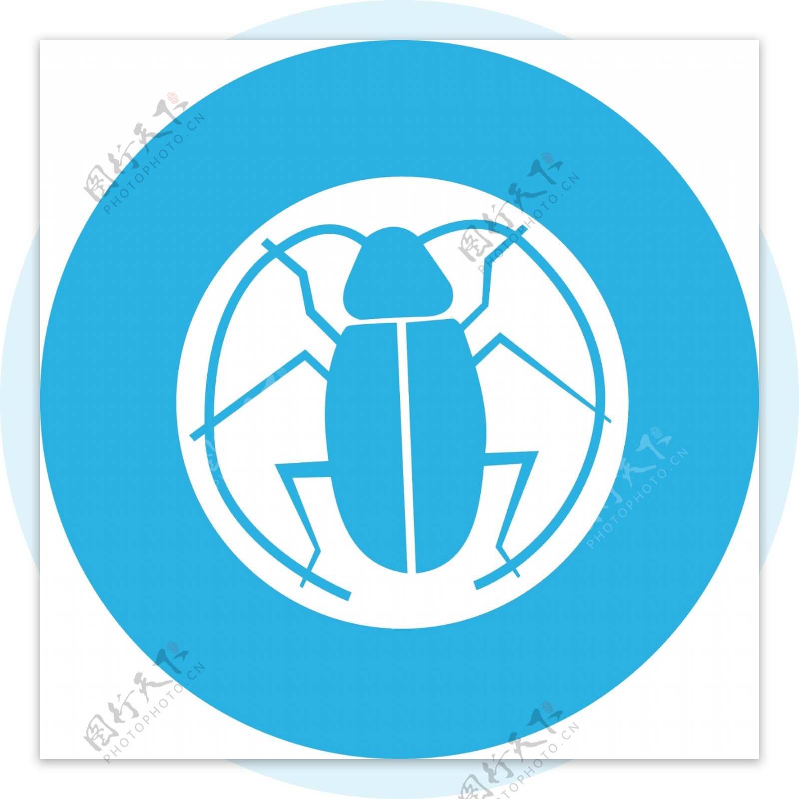 蓝色昆虫图标
