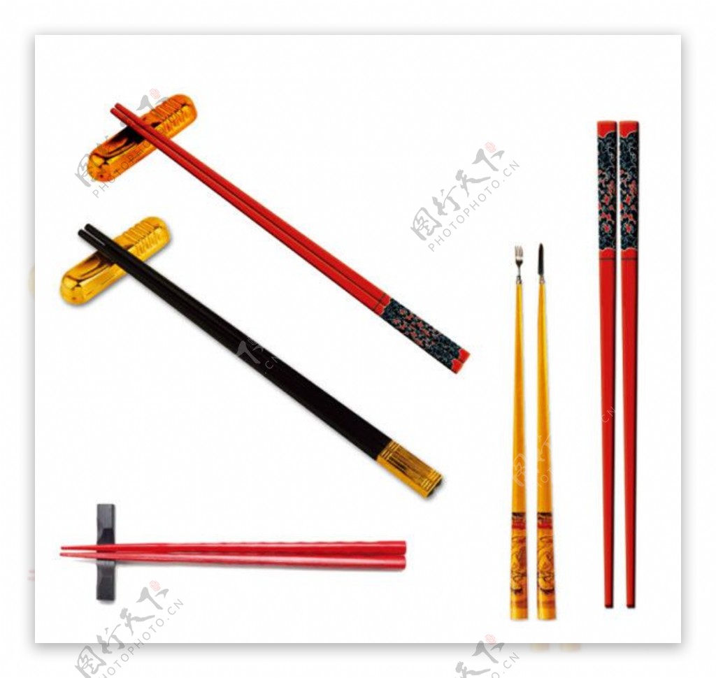 各种古典筷子PSD分层素材