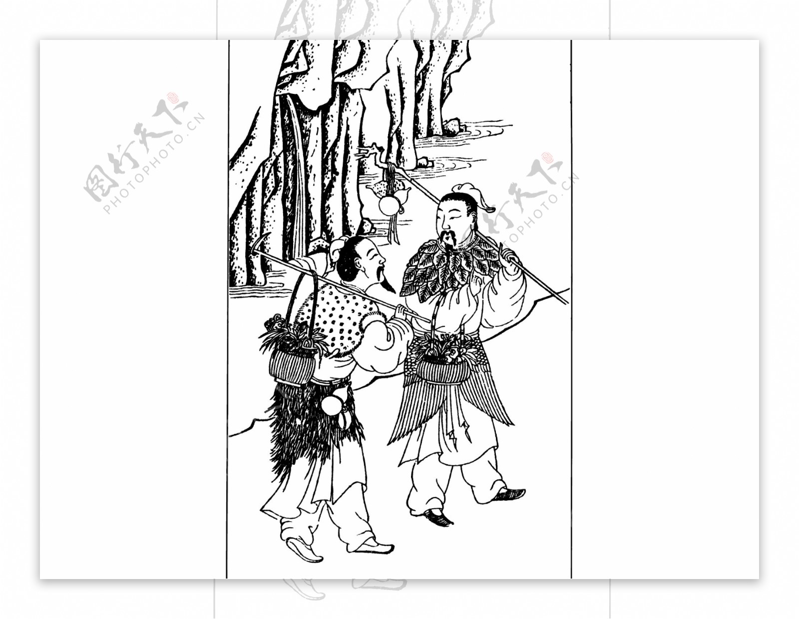 中国古人物生活插画素材134