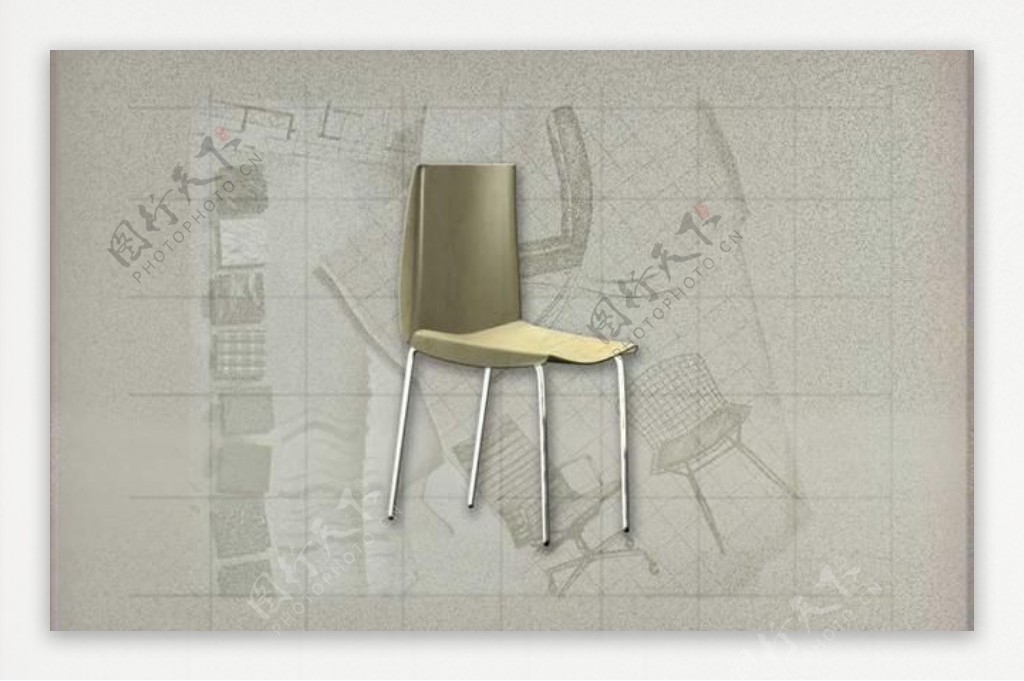 酒店风格家具椅子B0523D模型