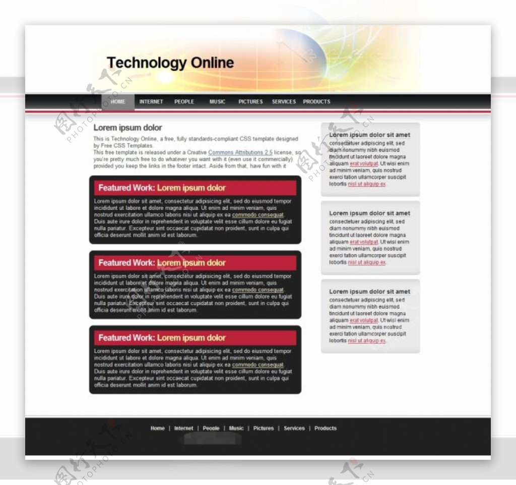 科技在线divcss企业网页模板