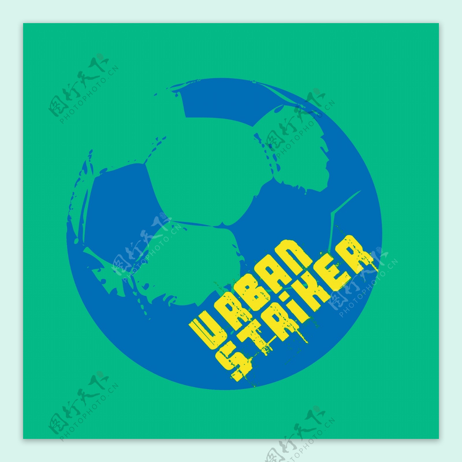 印花矢量图T恤图案图文结合运动元素足球免费素材