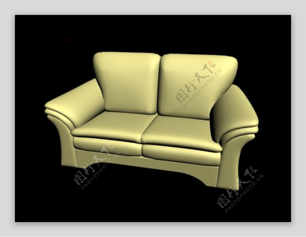 欧洲风格的现代红双座位沙发