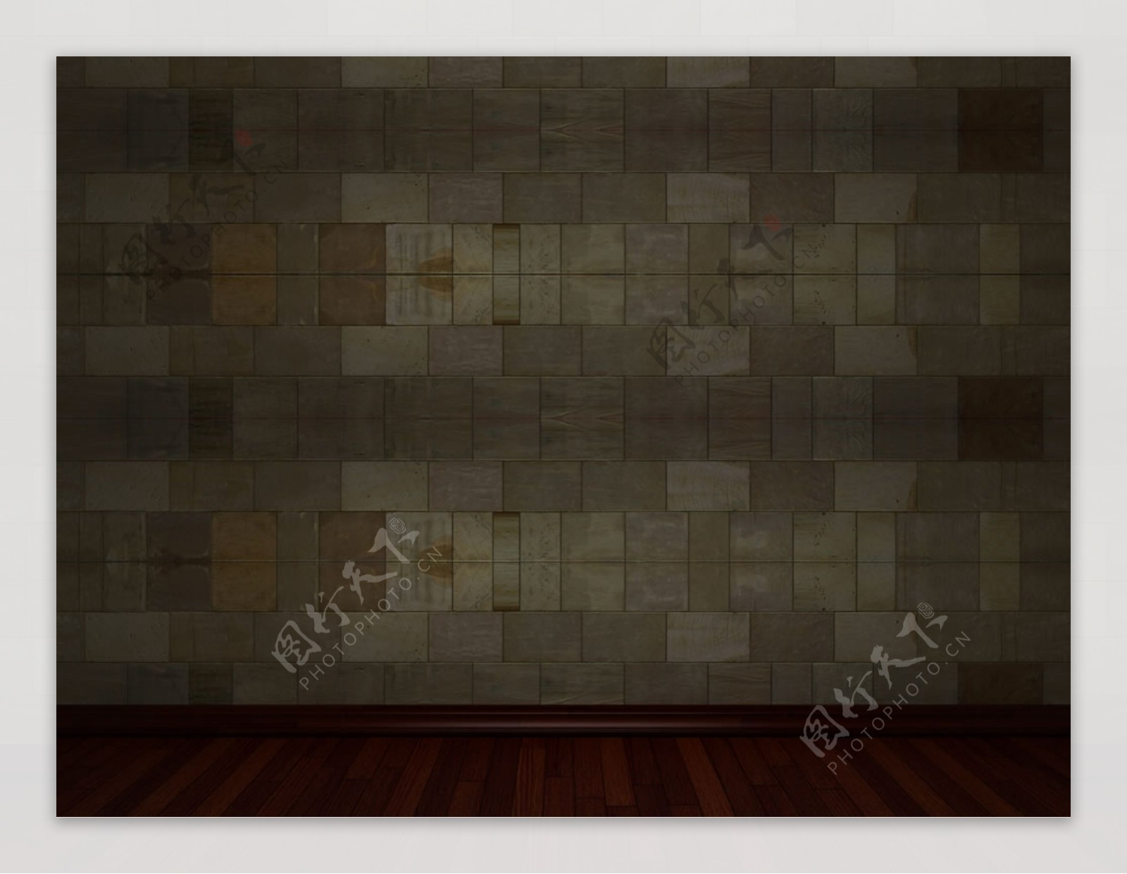 木地板砖墙背景PSD源文件