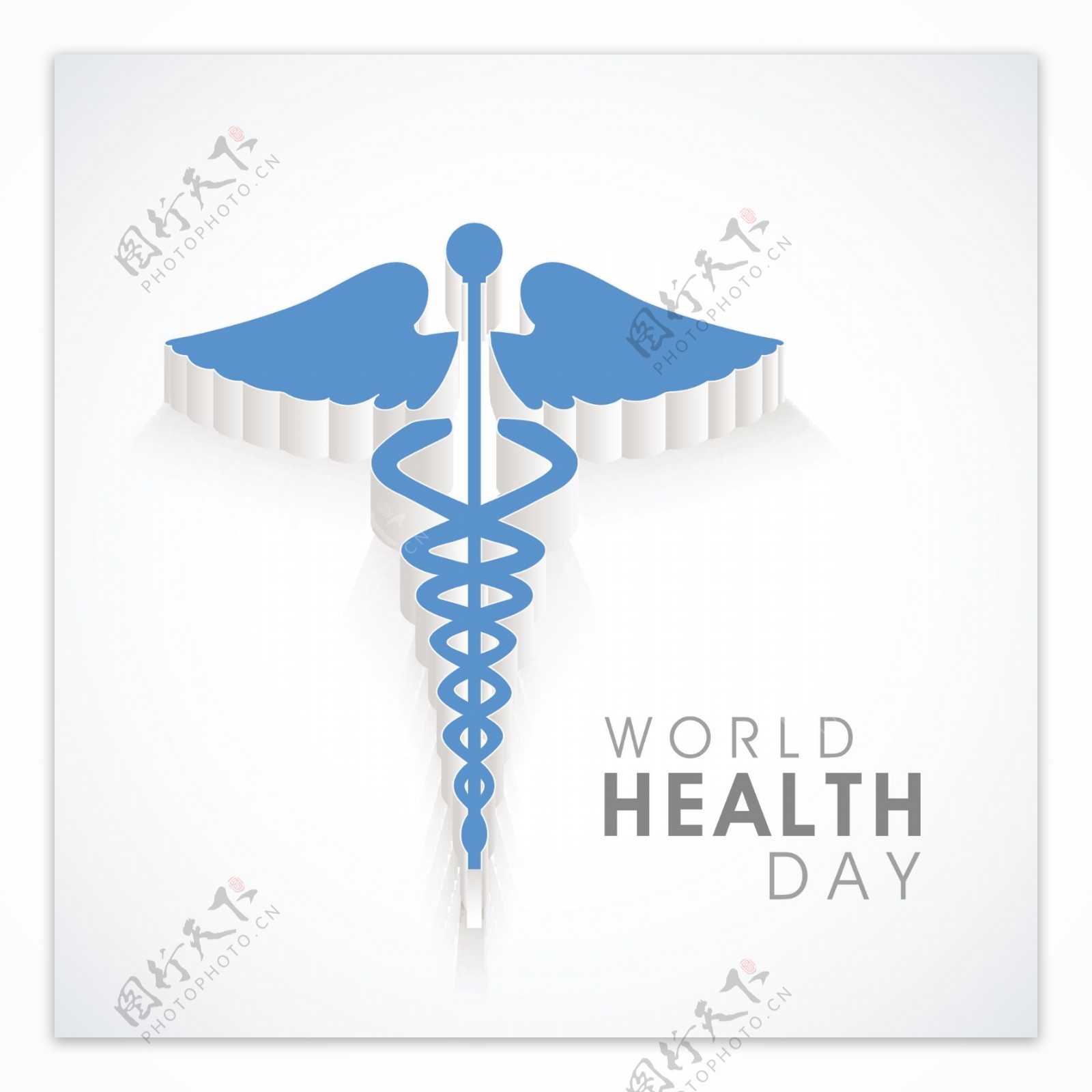 摘要世界卫生日的概念灰色背景医学符号