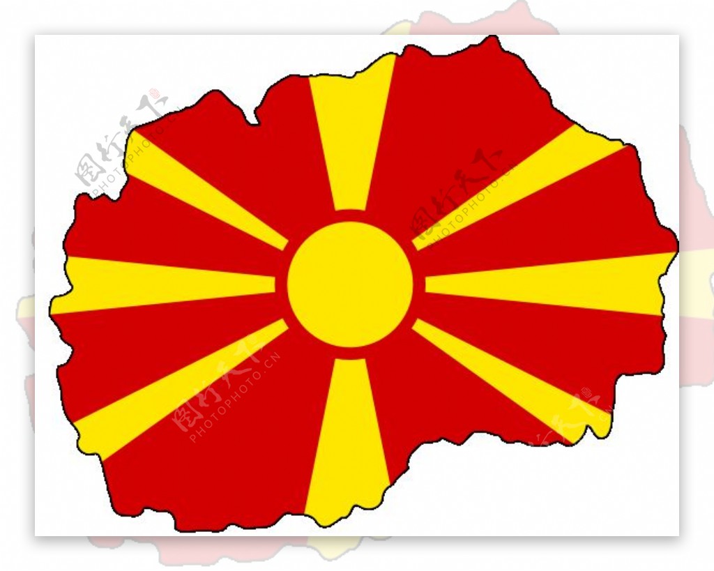 对马其顿的剪贴画国旗地图